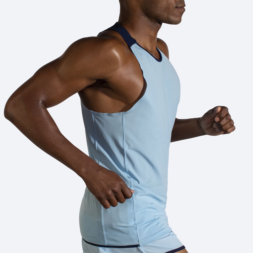 Brooks Atmosphere Singlet Férfi Ujjatlan Póló Sötétkék | HU378541