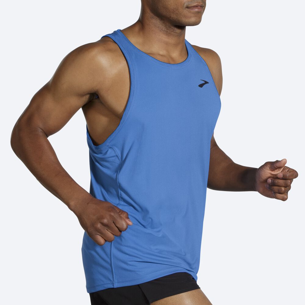 Brooks Atmosphere Singlet Férfi Ujjatlan Póló Kék | HU578634