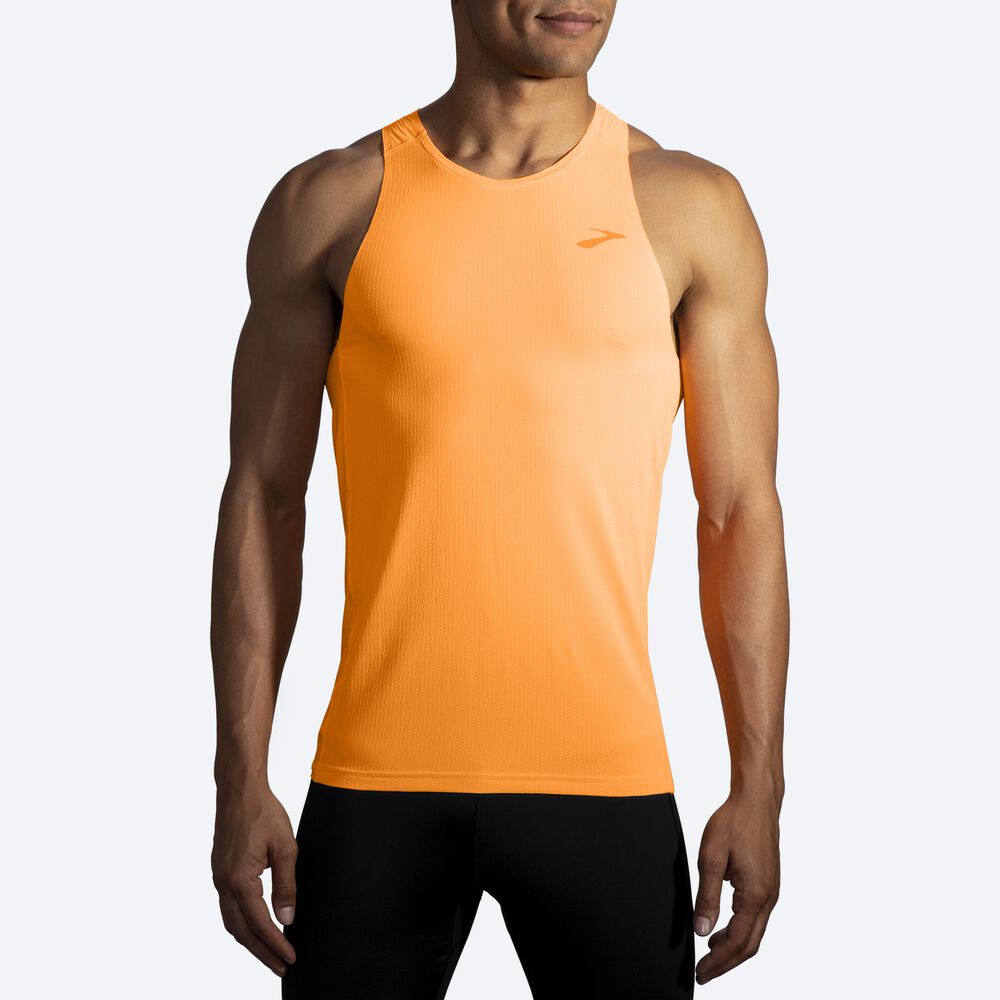 Brooks Atmosphere Singlet Férfi Ujjatlan Póló Narancssárga | HU658327