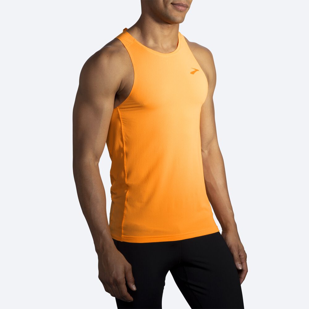 Brooks Atmosphere Singlet Férfi Ujjatlan Póló Narancssárga | HU658327