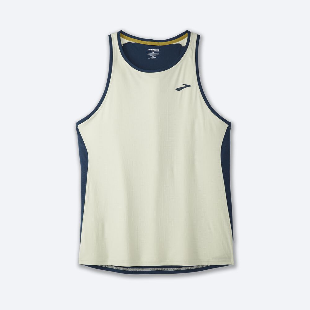 Brooks Atmosphere Singlet Férfi Ujjatlan Póló Narancssárga/Sötétkék | HU857192