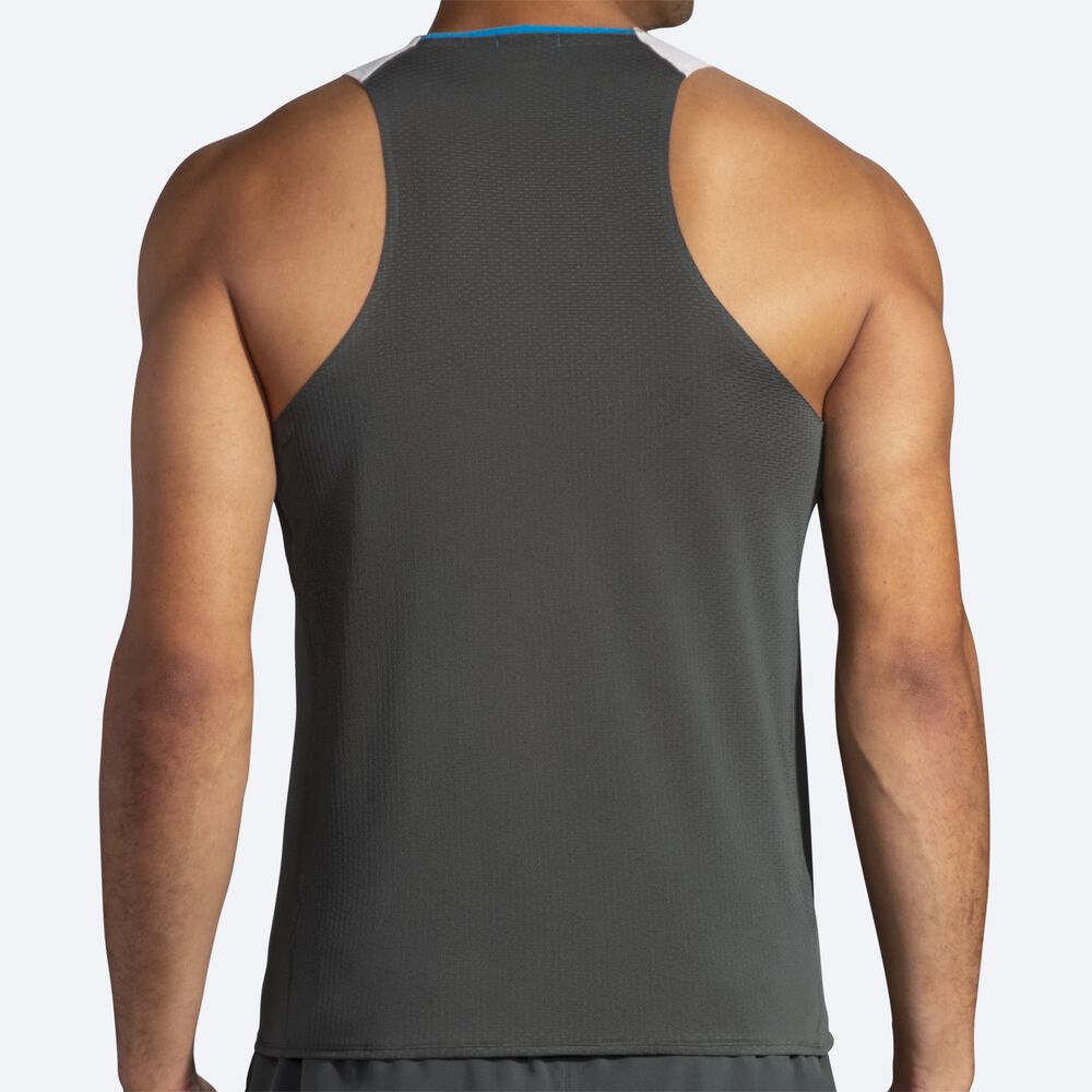 Brooks Atmosphere Singlet Férfi Ujjatlan Póló Sötét Szürke/Szürke | HU940625