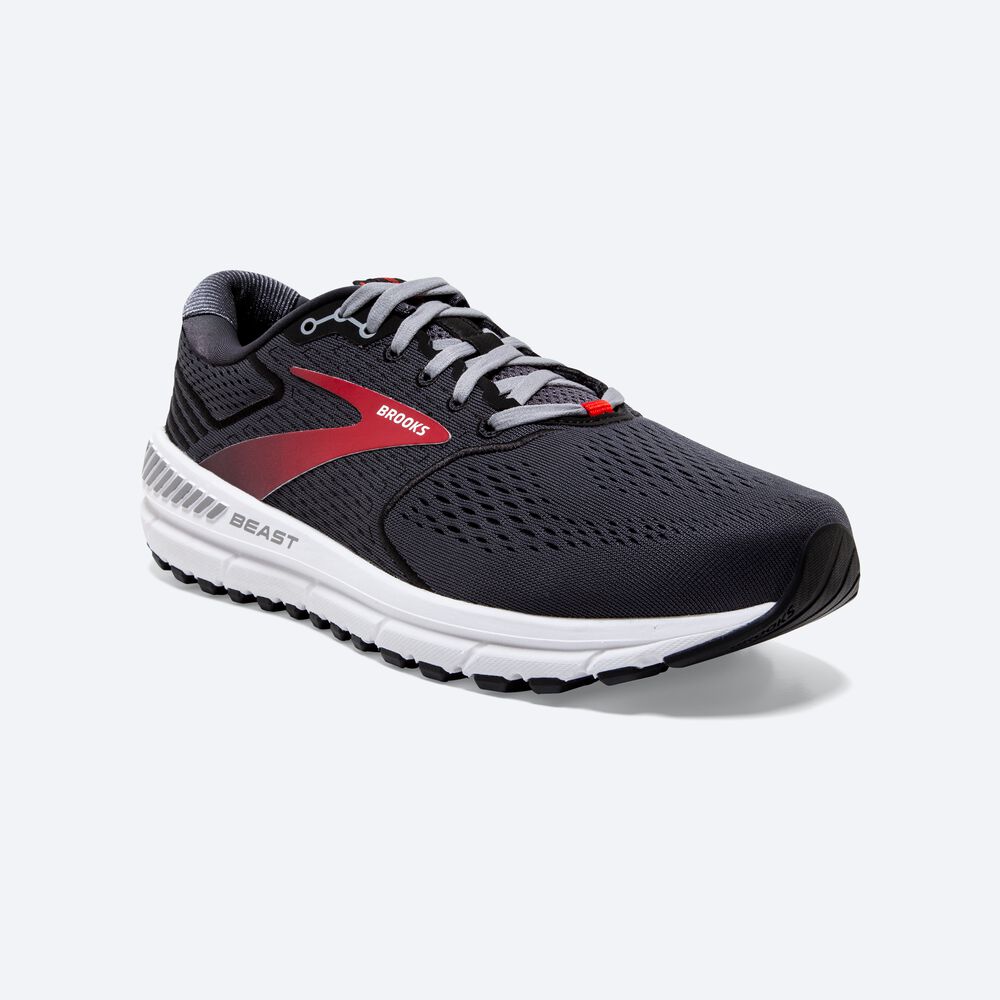 Brooks Beast '20 Férfi Futócipő Fekete/Piros | HU804169