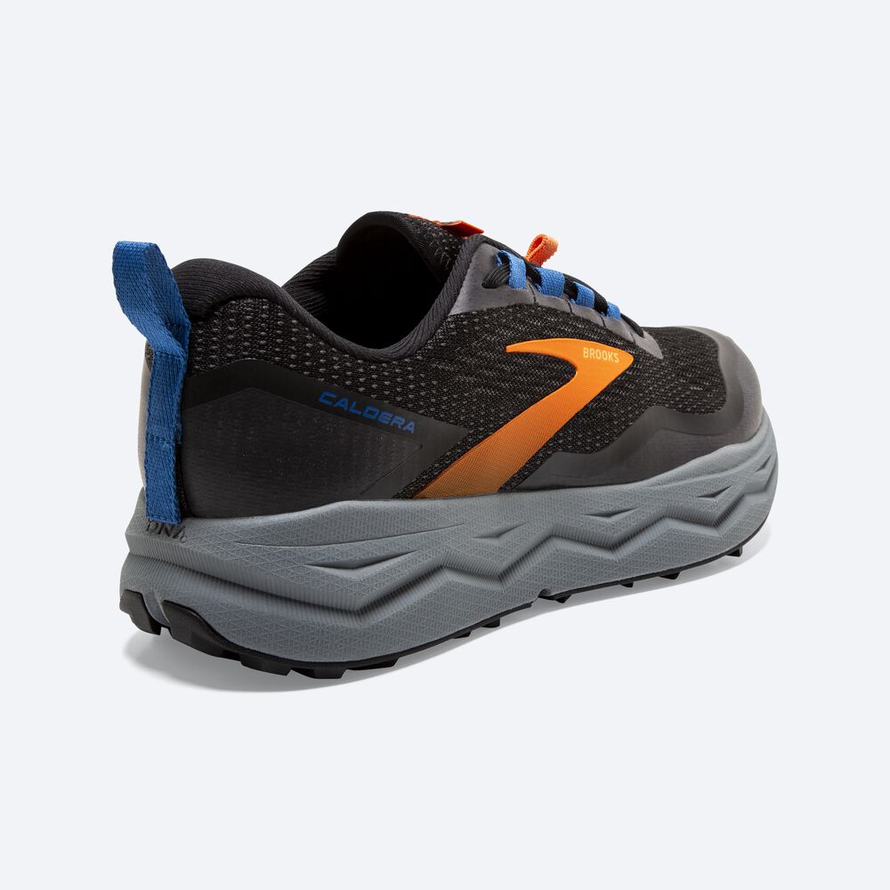 Brooks Caldera 5 Férfi Terepfutó Cipő Fekete/Narancssárga/Kék | HU309715