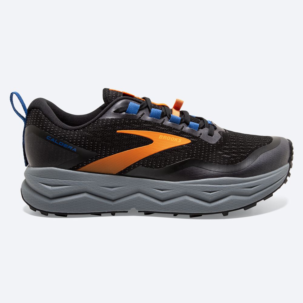 Brooks Caldera 5 Férfi Terepfutó Cipő Fekete/Narancssárga/Kék | HU309715