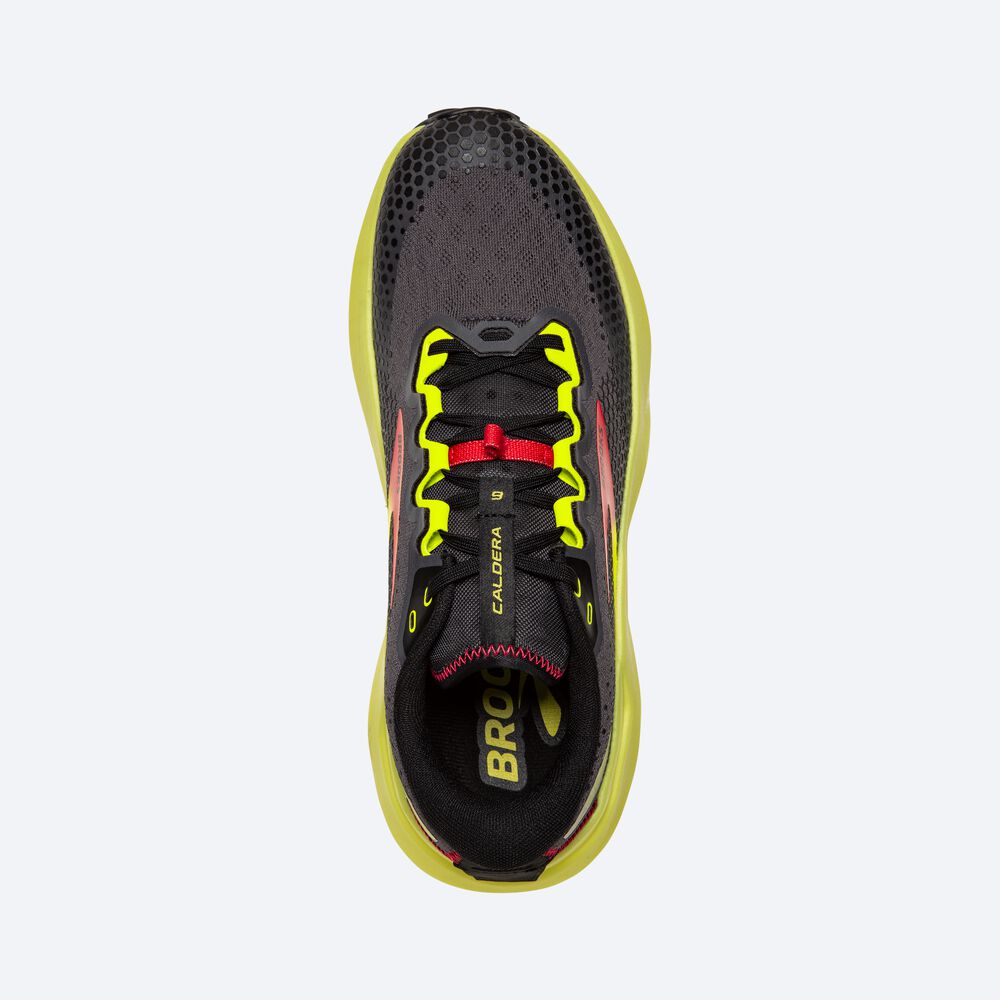 Brooks Caldera 6 Férfi Terepfutó Cipő Fekete/Piros/Sárga | HU817394