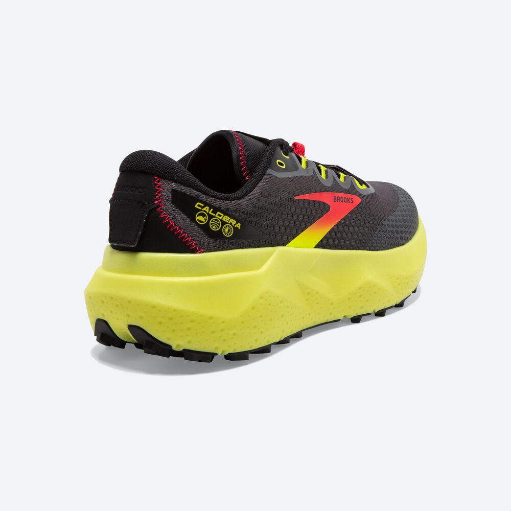 Brooks Caldera 6 Férfi Terepfutó Cipő Fekete/Piros/Sárga | HU817394