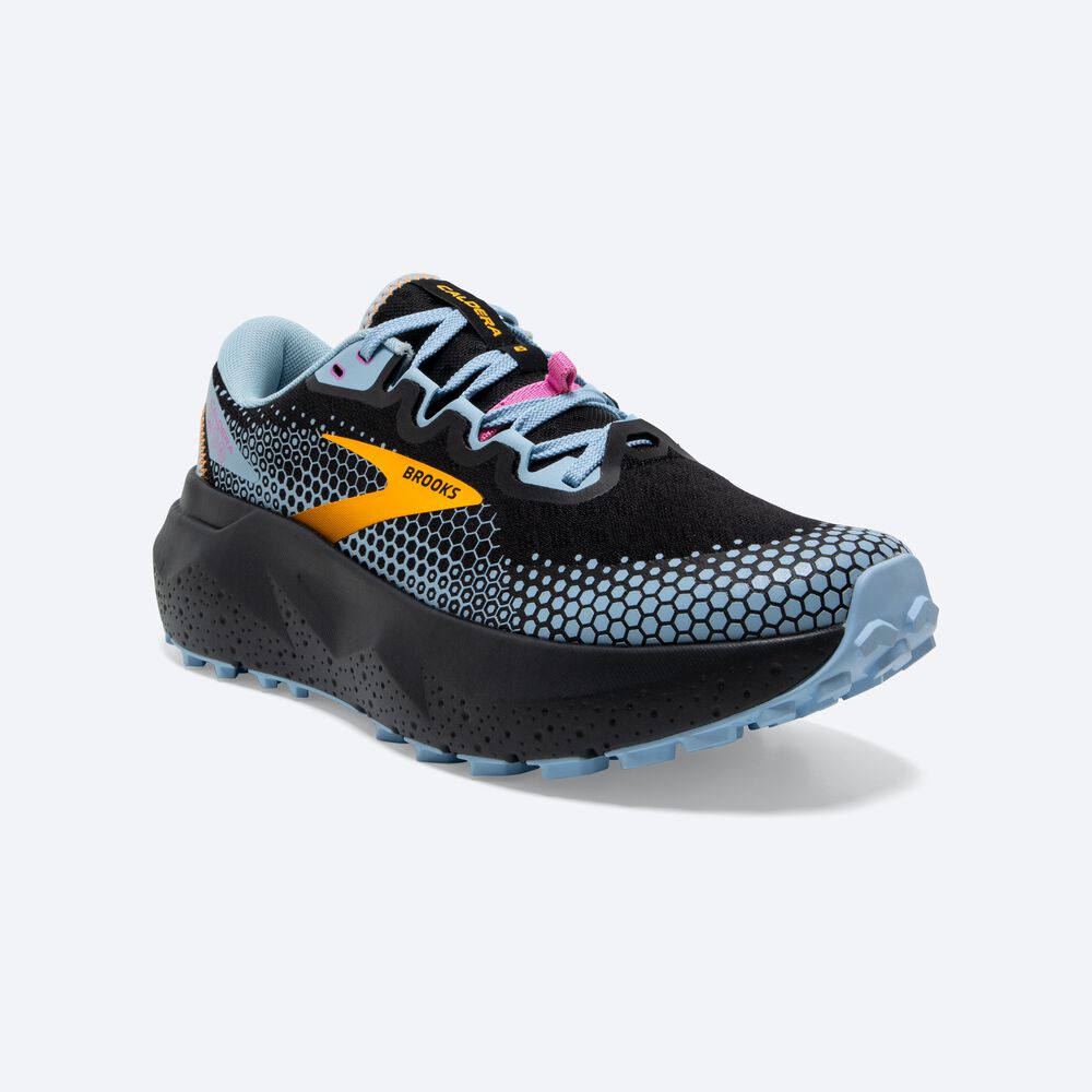 Brooks Caldera 6 Női Terepfutó Cipő Fekete/Kék/Sárga | HU540392