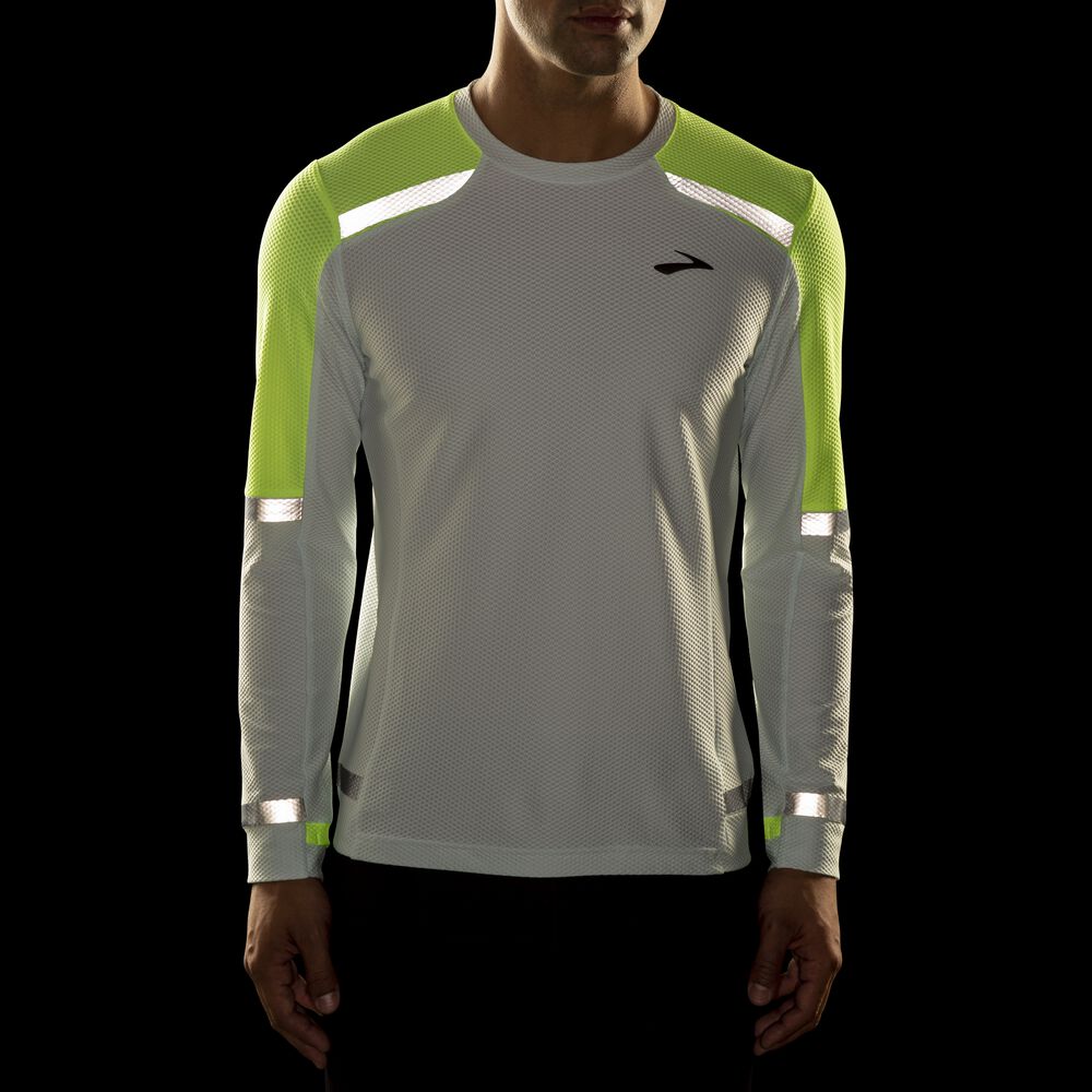 Brooks Carbonite Long Sleeve Férfi Póló Szürke | HU025481