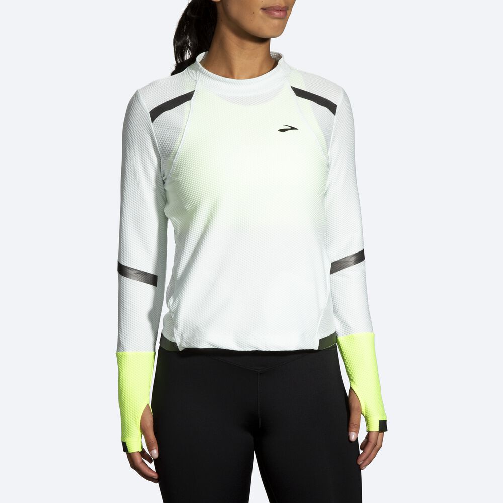 Brooks Carbonite Long Sleeve Női Póló Szürke | HU982501