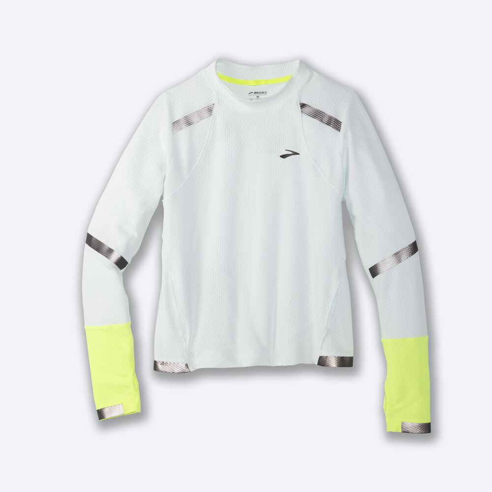 Brooks Carbonite Long Sleeve Női Póló Szürke | HU982501