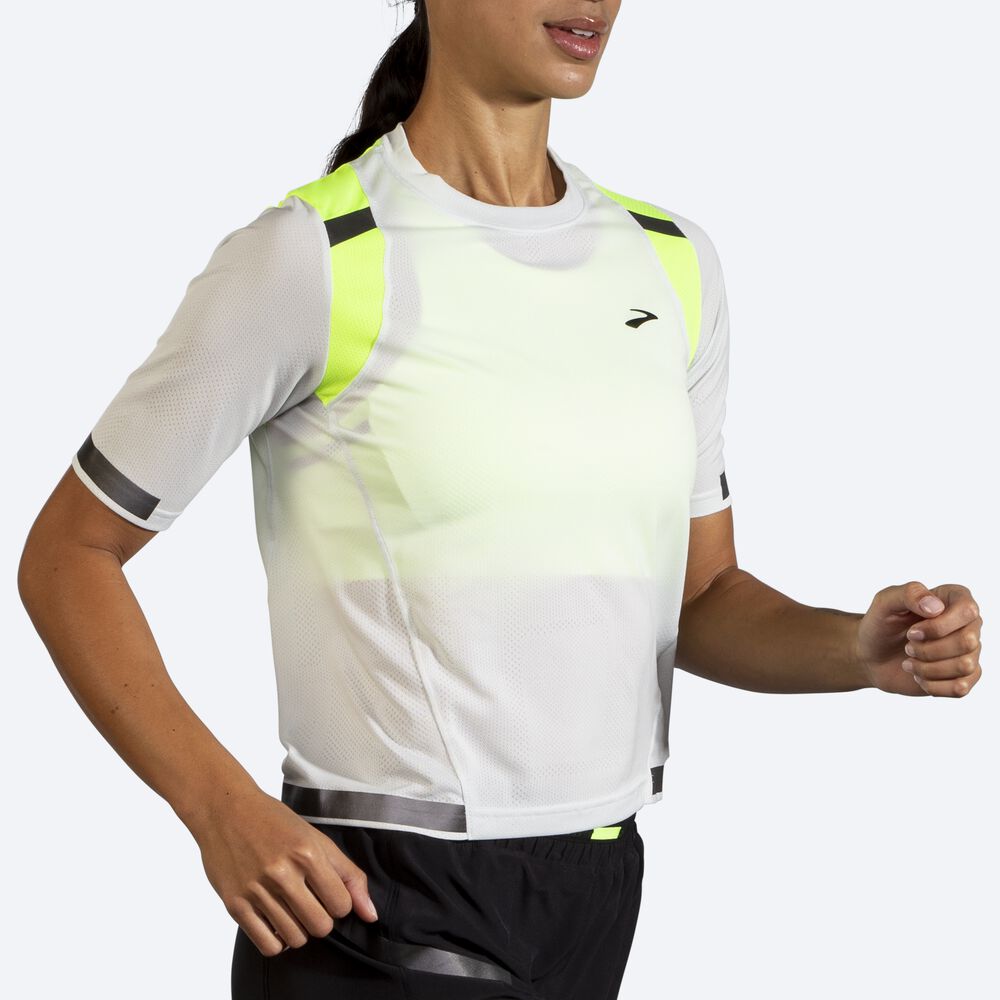 Brooks Carbonite Short Sleeve Női Póló Szürke | HU461932