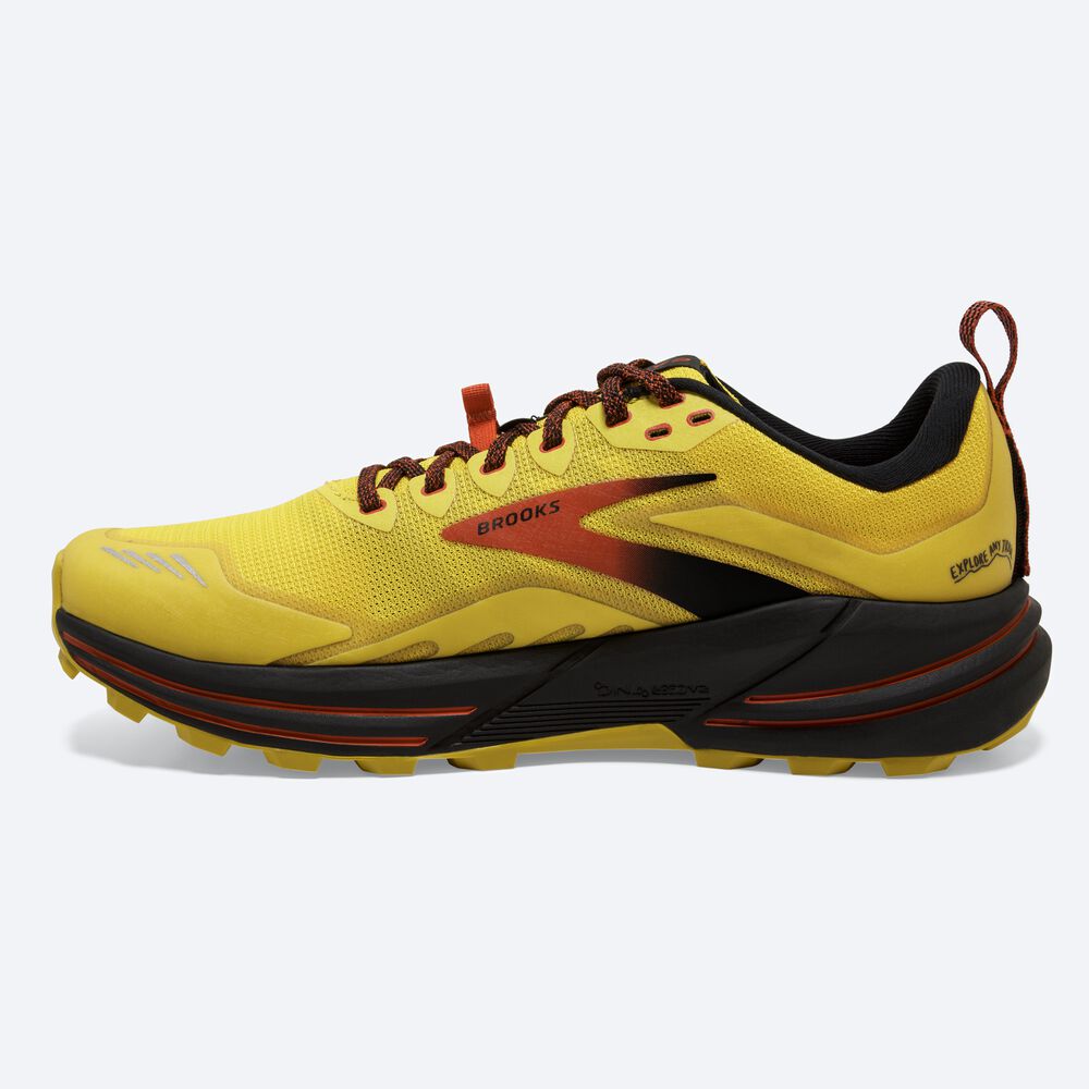 Brooks Cascadia 16 Férfi Terepfutó Cipő Sárga/Fekete | HU129584