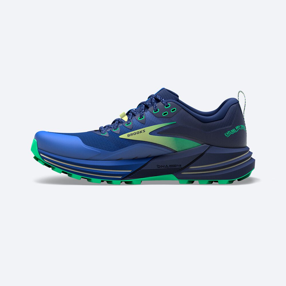 Brooks Cascadia 16 Férfi Terepfutó Cipő Kék/Zöld | HU420685