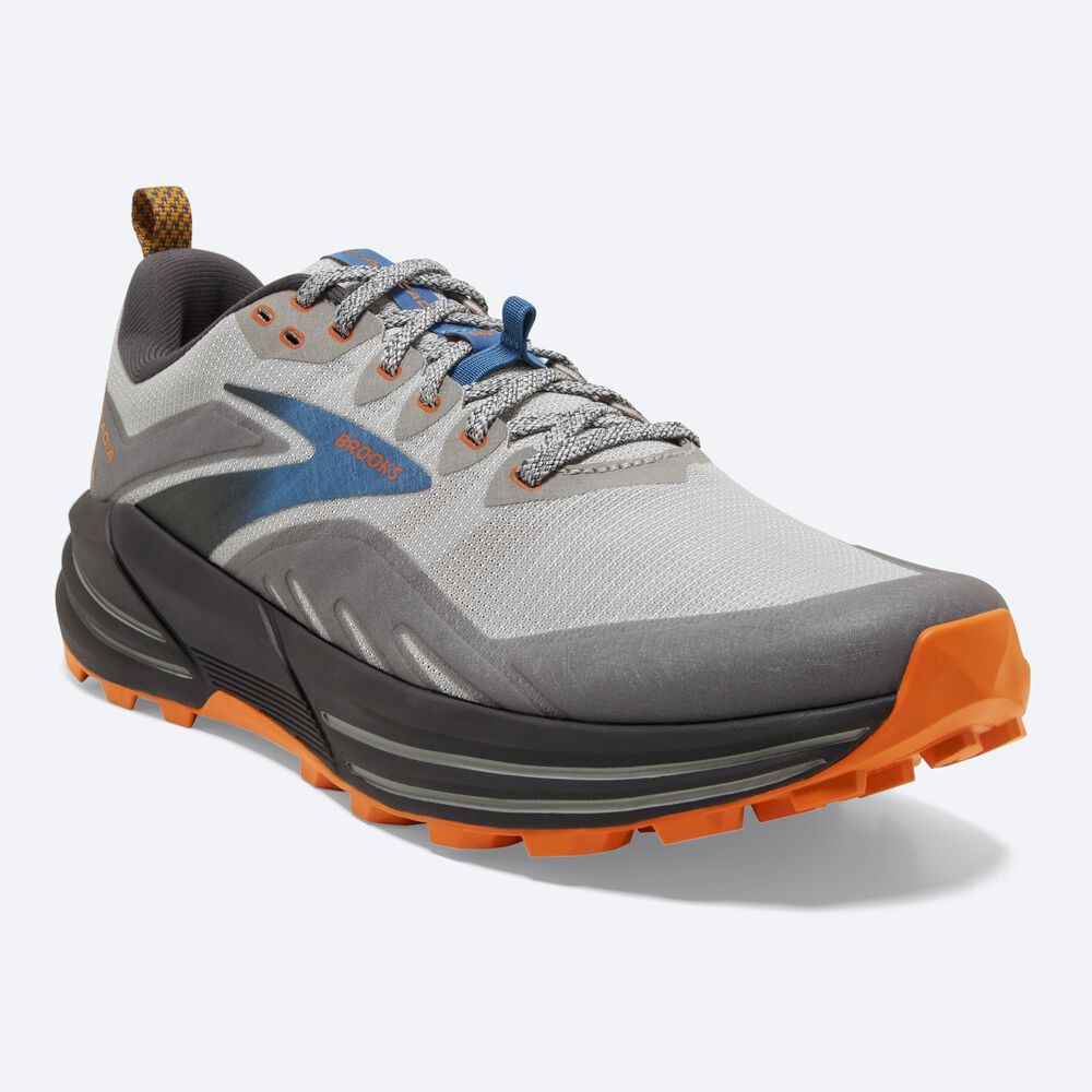 Brooks Cascadia 16 Férfi Terepfutó Cipő Szürke/Narancssárga | HU825946