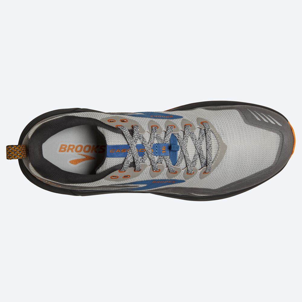 Brooks Cascadia 16 Férfi Terepfutó Cipő Szürke/Narancssárga | HU825946