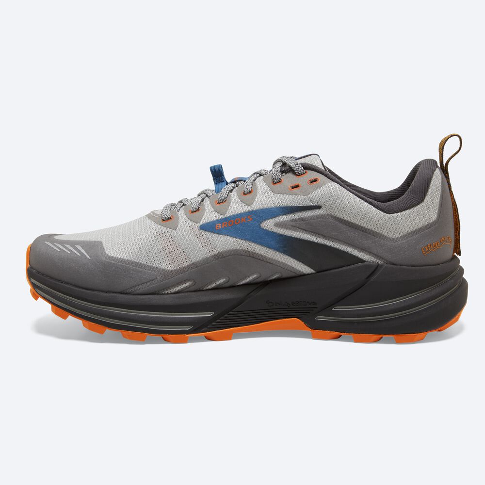 Brooks Cascadia 16 Férfi Terepfutó Cipő Szürke/Narancssárga | HU825946