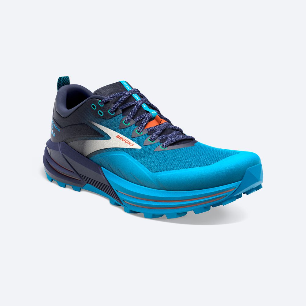 Brooks Cascadia 16 Férfi Terepfutó Cipő Sötétkék/Kék | HU968345