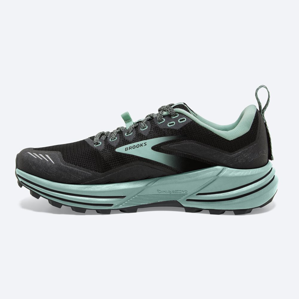 Brooks Cascadia 16 Női Terepfutó Cipő Fekete/Zöld | HU385960