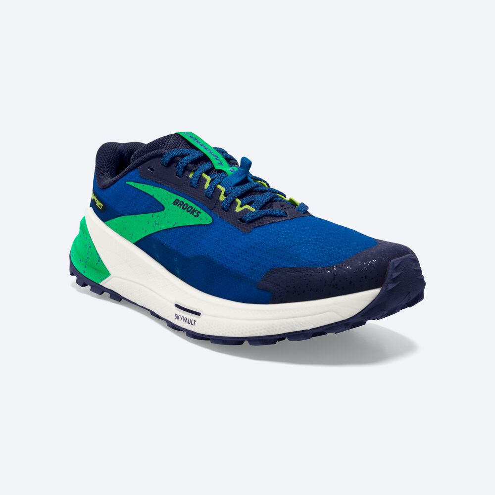 Brooks Catamount 2 Férfi Terepfutó Cipő Kék/Zöld | HU651208