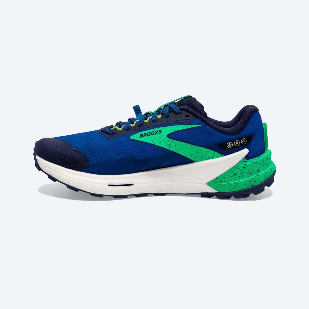 Brooks Catamount 2 Férfi Terepfutó Cipő Kék/Zöld | HU651208