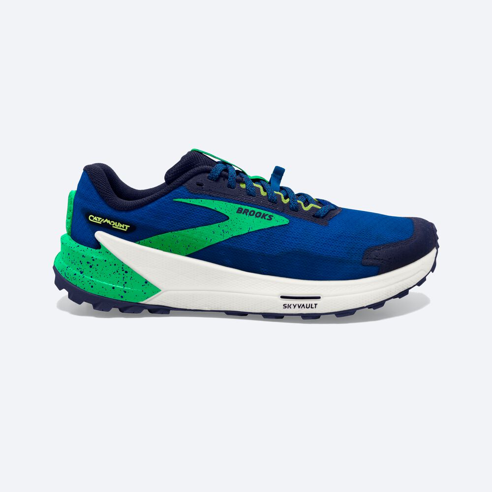 Brooks Catamount 2 Férfi Terepfutó Cipő Kék/Zöld | HU651208