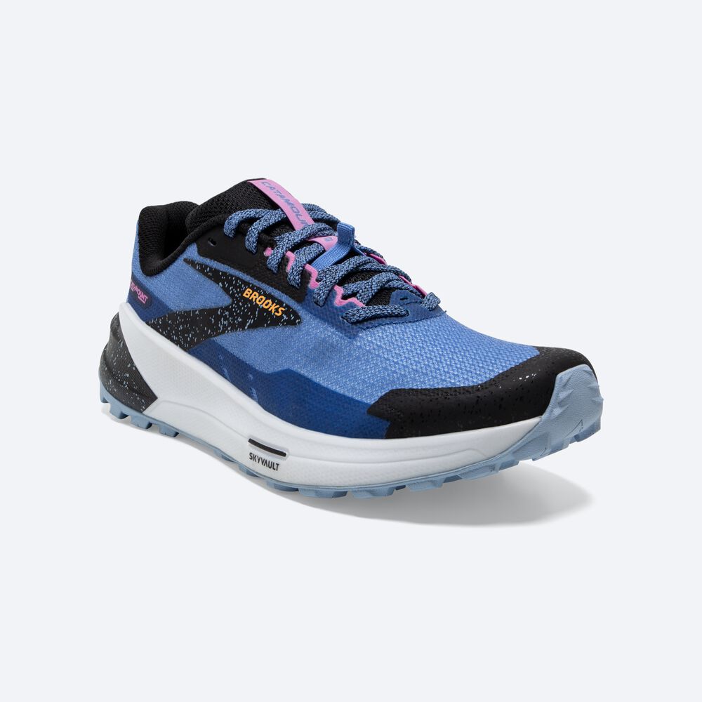 Brooks Catamount 2 Női Terepfutó Cipő Kék/Fekete/Sárga | HU127405