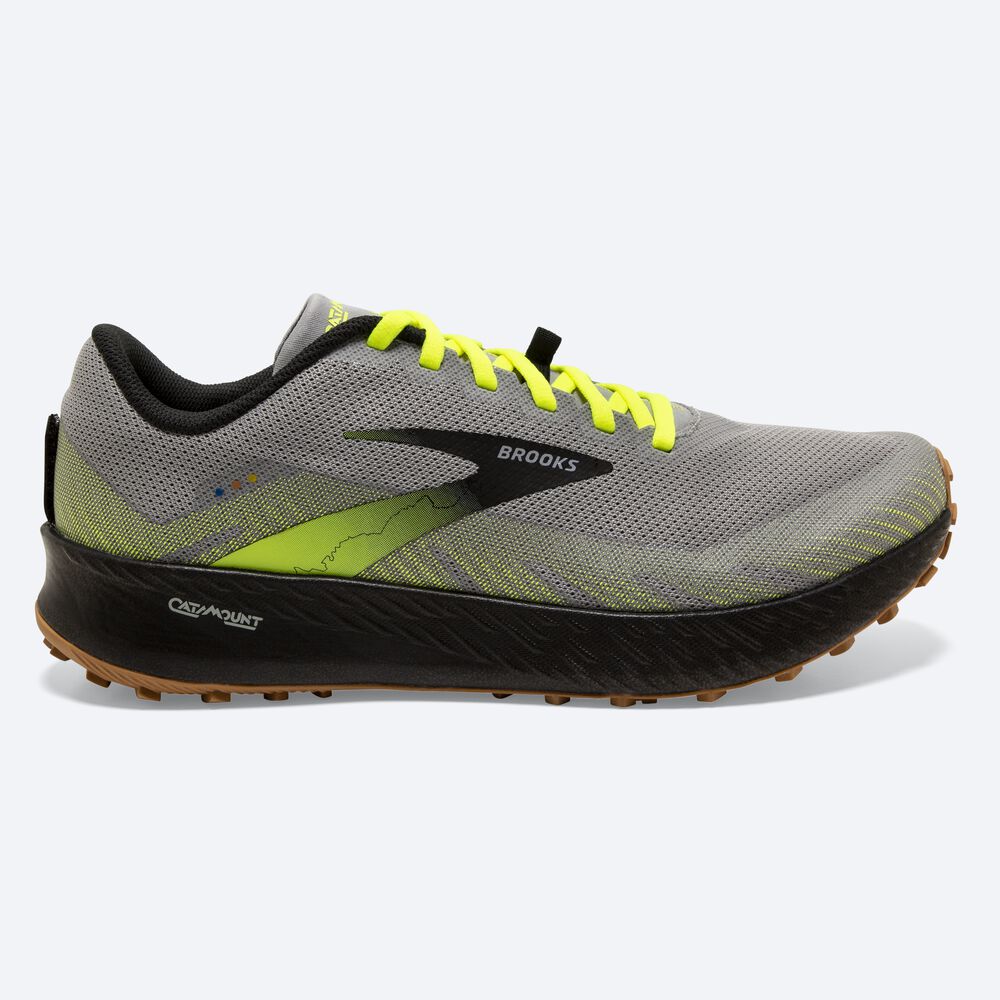 Brooks Catamount Férfi Terepfutó Cipő Szürke/Fekete | HU469718