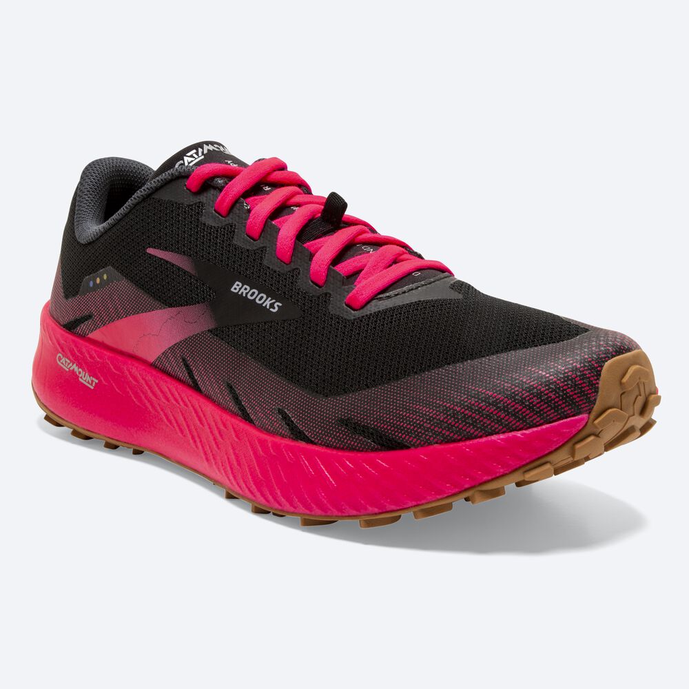 Brooks Catamount Női Terepfutó Cipő Fekete/Rózsaszín | HU017968