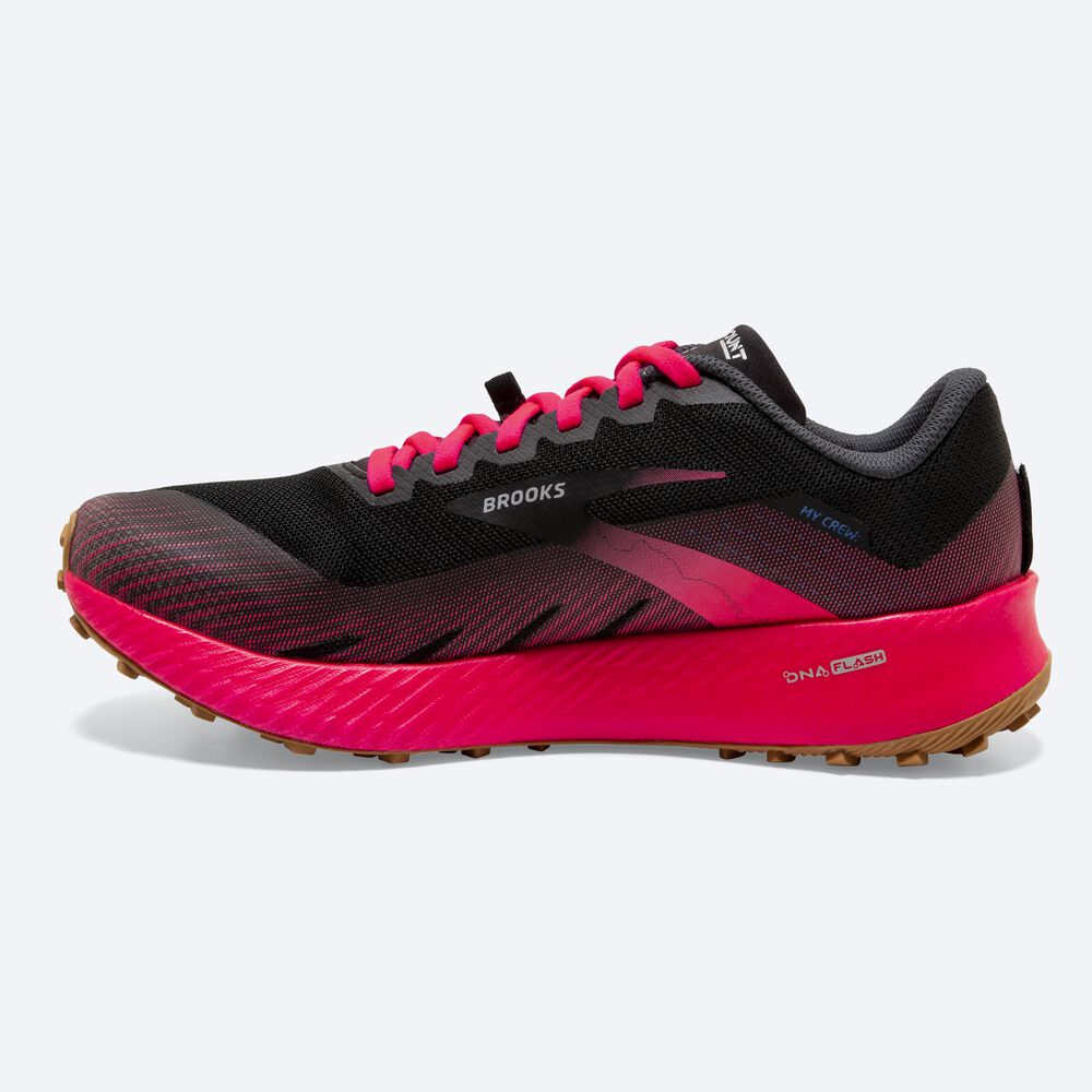 Brooks Catamount Női Terepfutó Cipő Fekete/Rózsaszín | HU017968