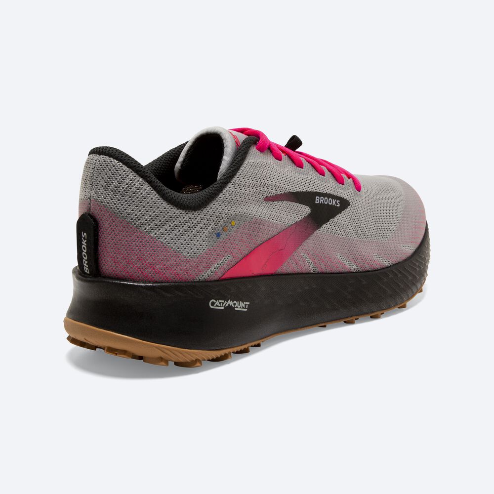 Brooks Catamount Női Terepfutó Cipő Szürke/Rózsaszín/Fekete | HU856243