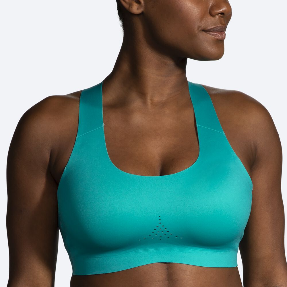 Brooks Dare Crossback Run Bra 2.0 Női Sportmelltartó Zöld | HU487069