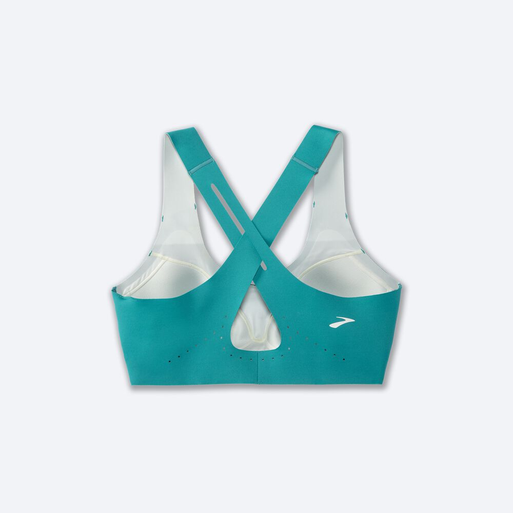 Brooks Dare Crossback Run Bra 2.0 Női Sportmelltartó Zöld | HU487069