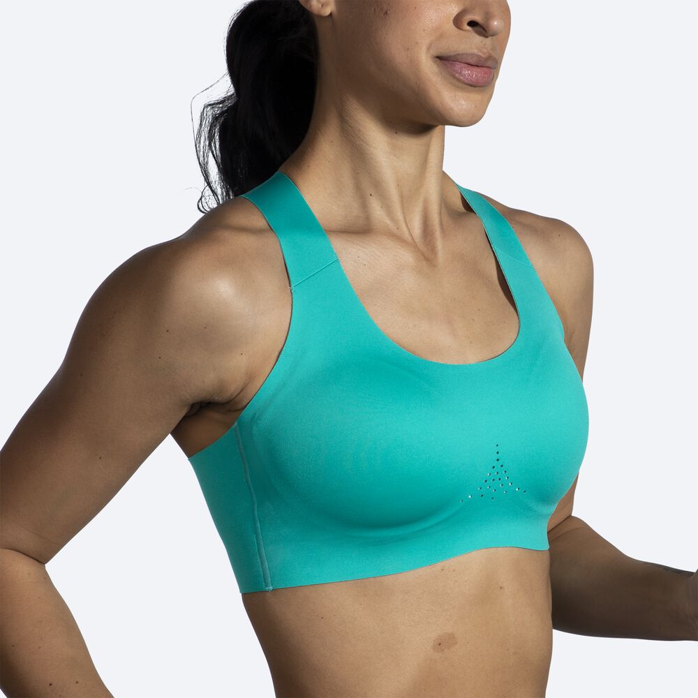 Brooks Dare Crossback Run Bra 2.0 Női Sportmelltartó Zöld | HU487069