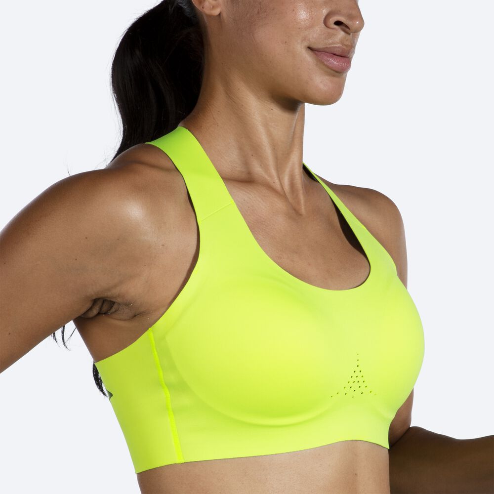 Brooks Dare Crossback Run Bra 2.0 Női Sportmelltartó Sárga | HU598723