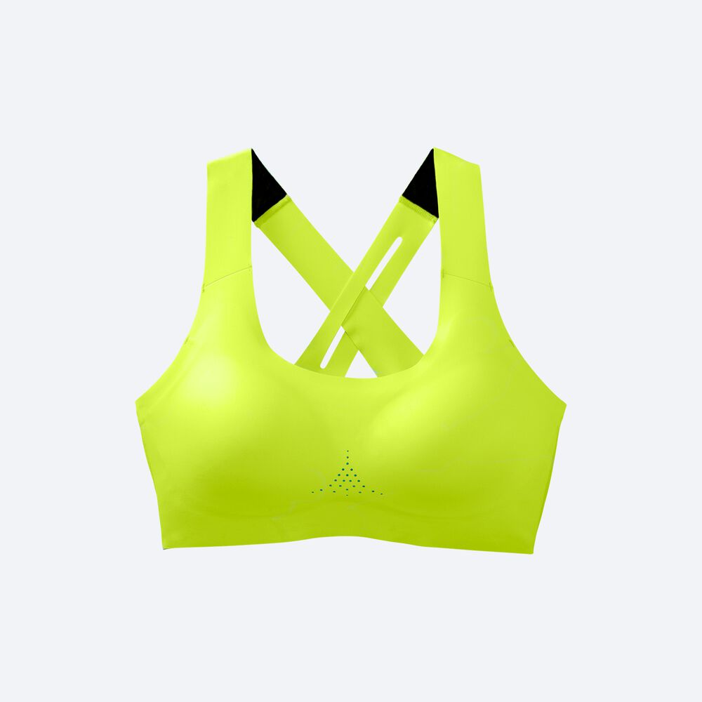 Brooks Dare Crossback Run Bra 2.0 Női Sportmelltartó Sárga | HU598723