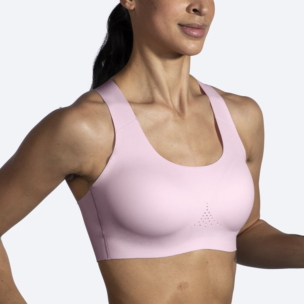 Brooks Dare Crossback Run Bra 2.0 Női Sportmelltartó Rózsaszín | HU708231