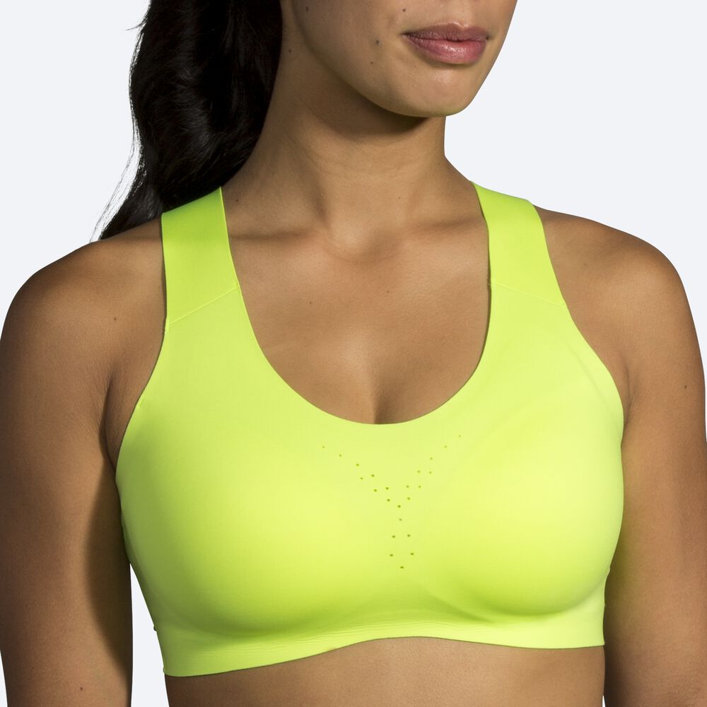 Brooks Dare Crossback Run Bra Női Sportmelltartó Sárga | HU067159