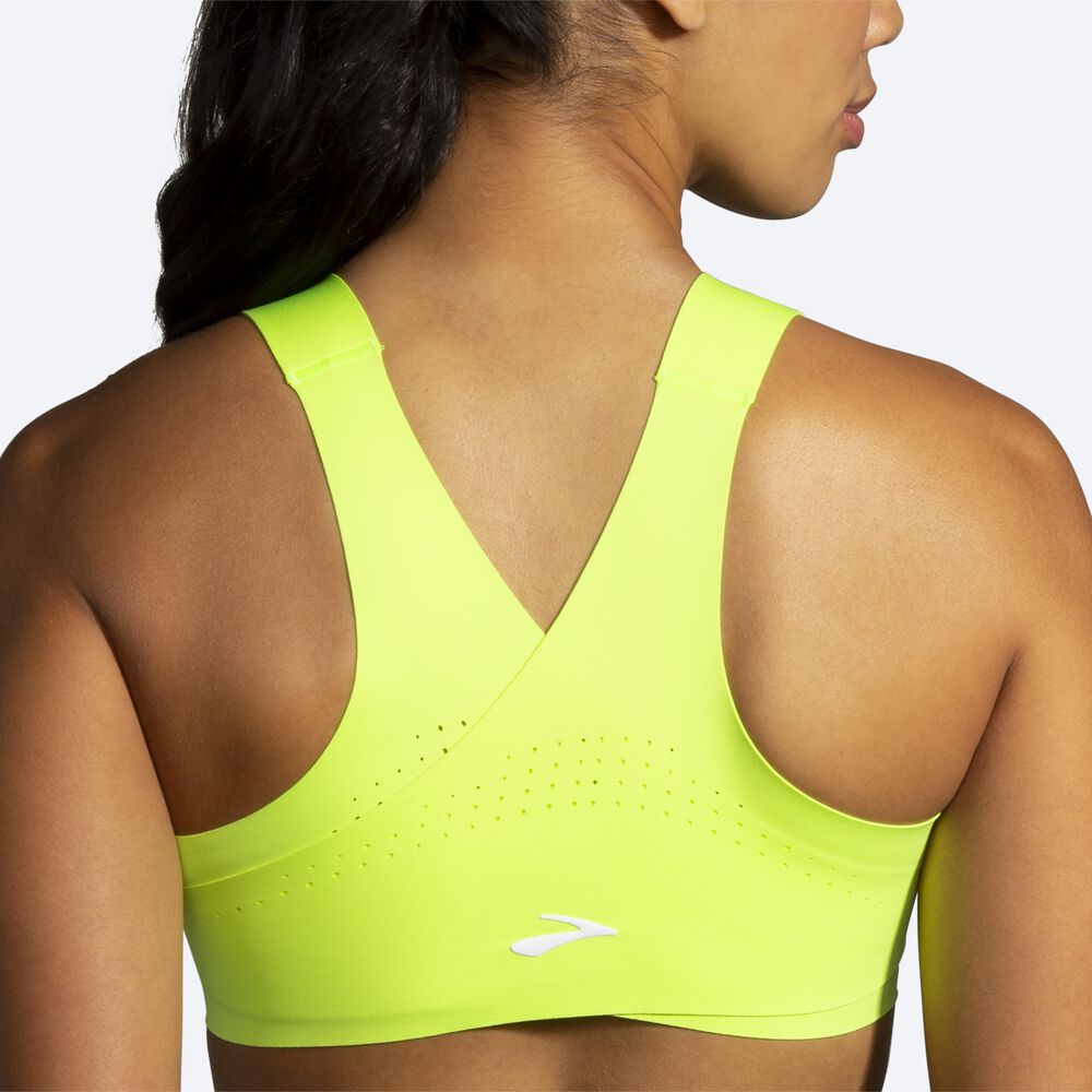 Brooks Dare Crossback Run Bra Női Sportmelltartó Sárga | HU067159