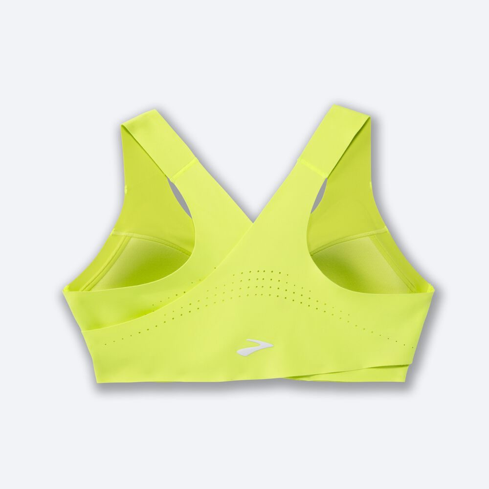 Brooks Dare Crossback Run Bra Női Sportmelltartó Sárga | HU067159