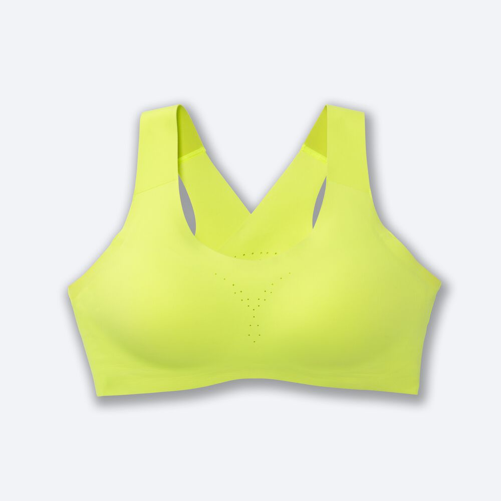 Brooks Dare Crossback Run Bra Női Sportmelltartó Sárga | HU067159