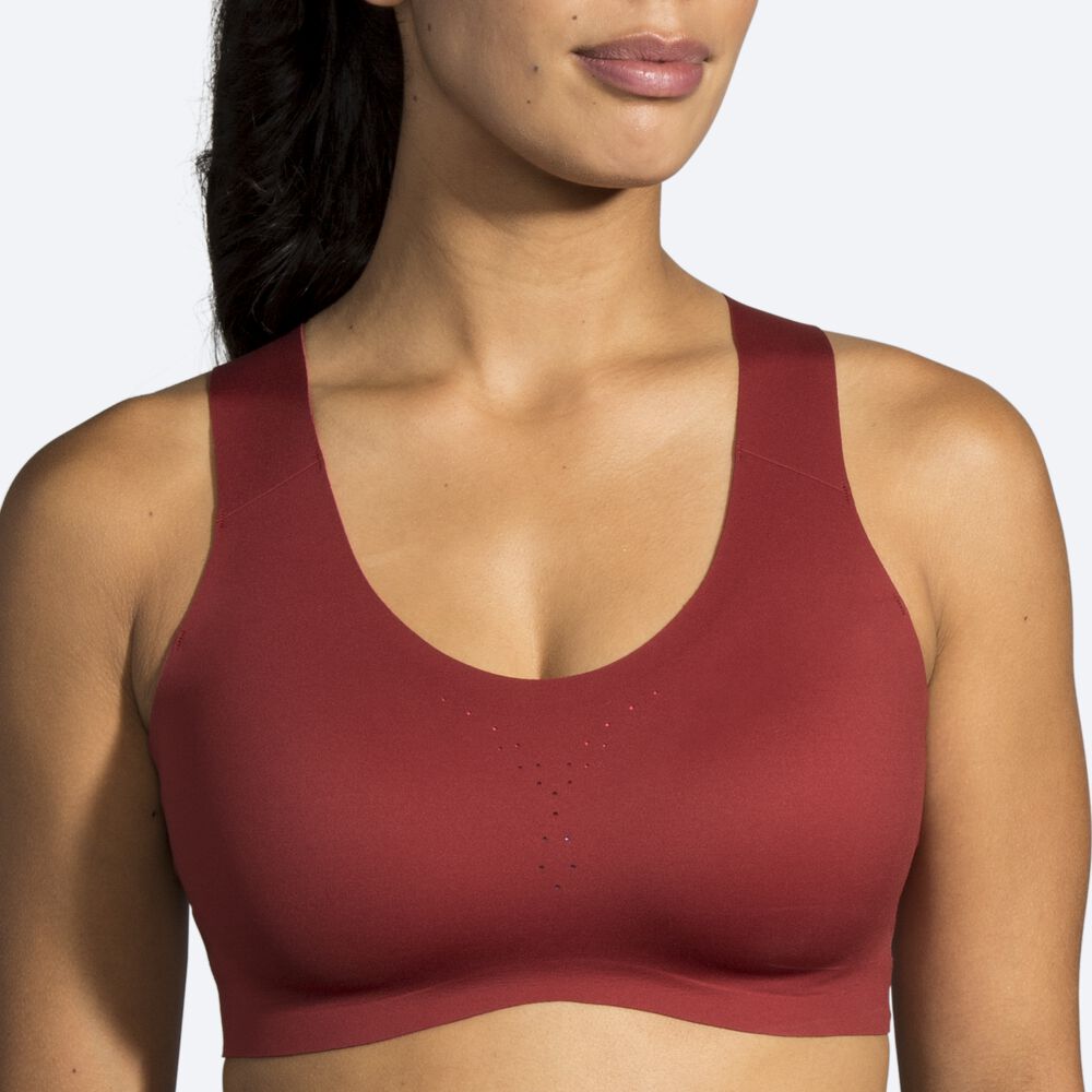 Brooks Dare Crossback Run Bra Női Sportmelltartó Piros | HU069718