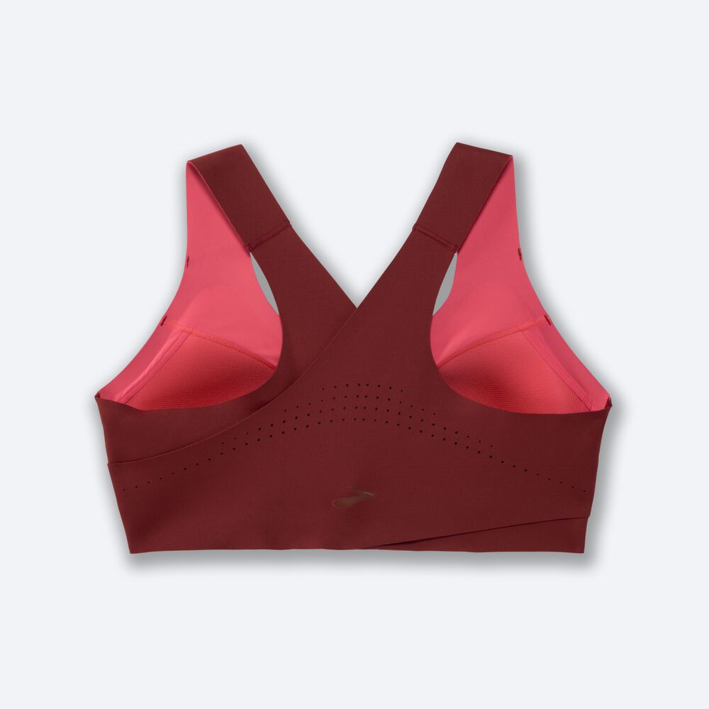 Brooks Dare Crossback Run Bra Női Sportmelltartó Piros | HU069718