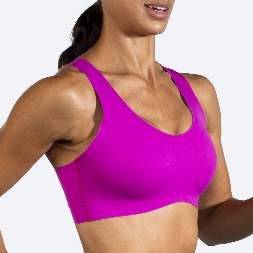 Brooks Dare Crossback Run Bra Női Sportmelltartó Rózsaszín/Lila | HU214830