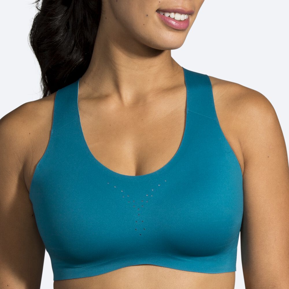 Brooks Dare Crossback Run Bra Női Sportmelltartó Kék | HU285964