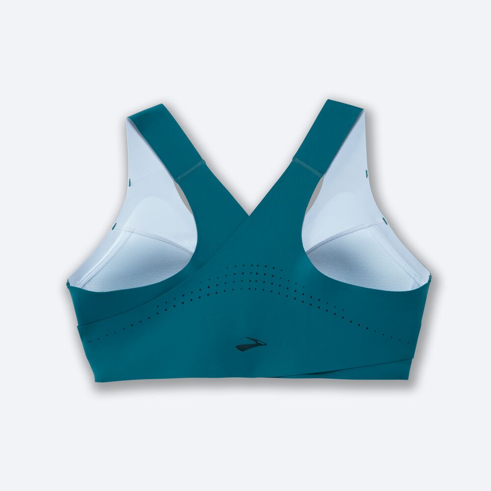 Brooks Dare Crossback Run Bra Női Sportmelltartó Kék | HU285964