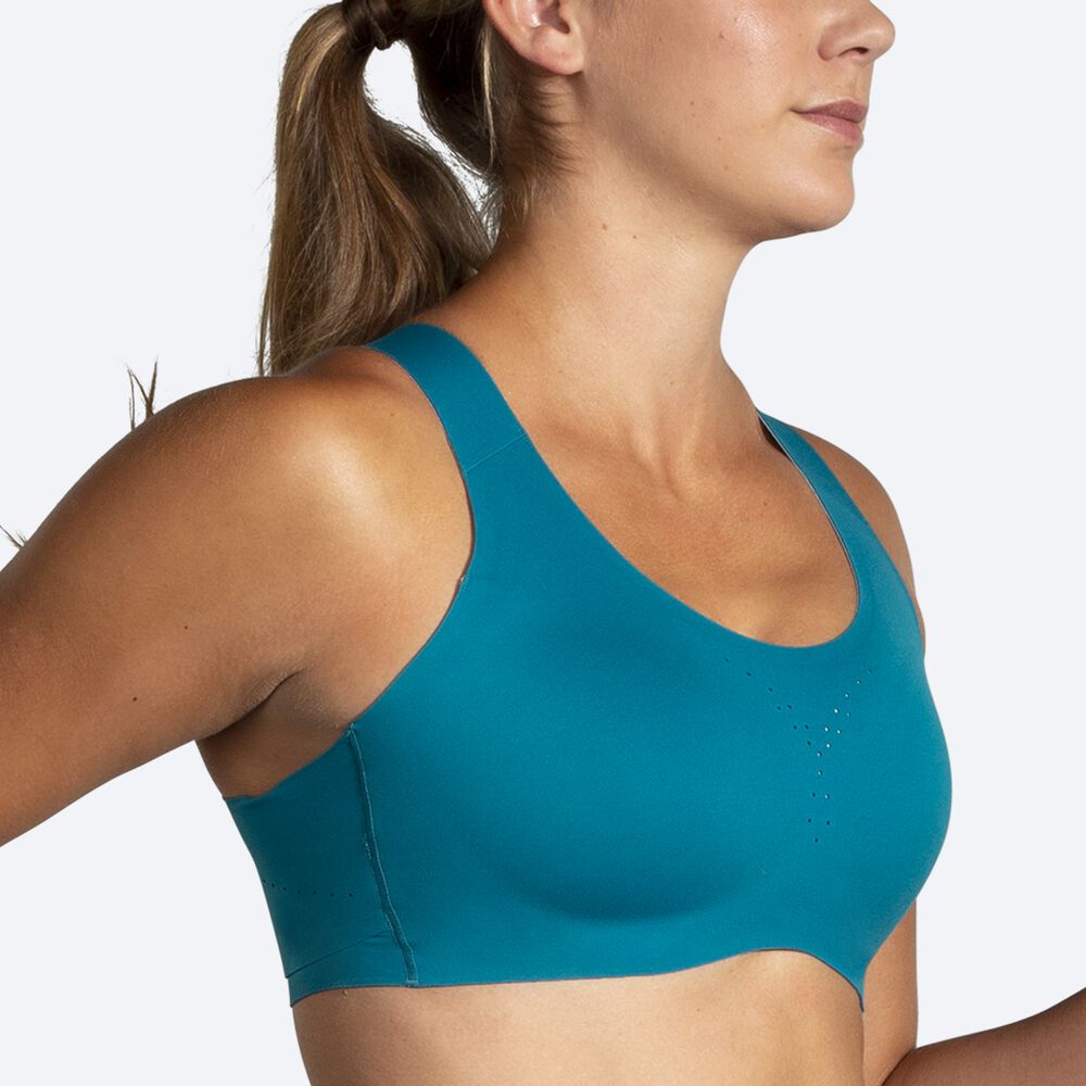 Brooks Dare Crossback Run Bra Női Sportmelltartó Kék | HU285964