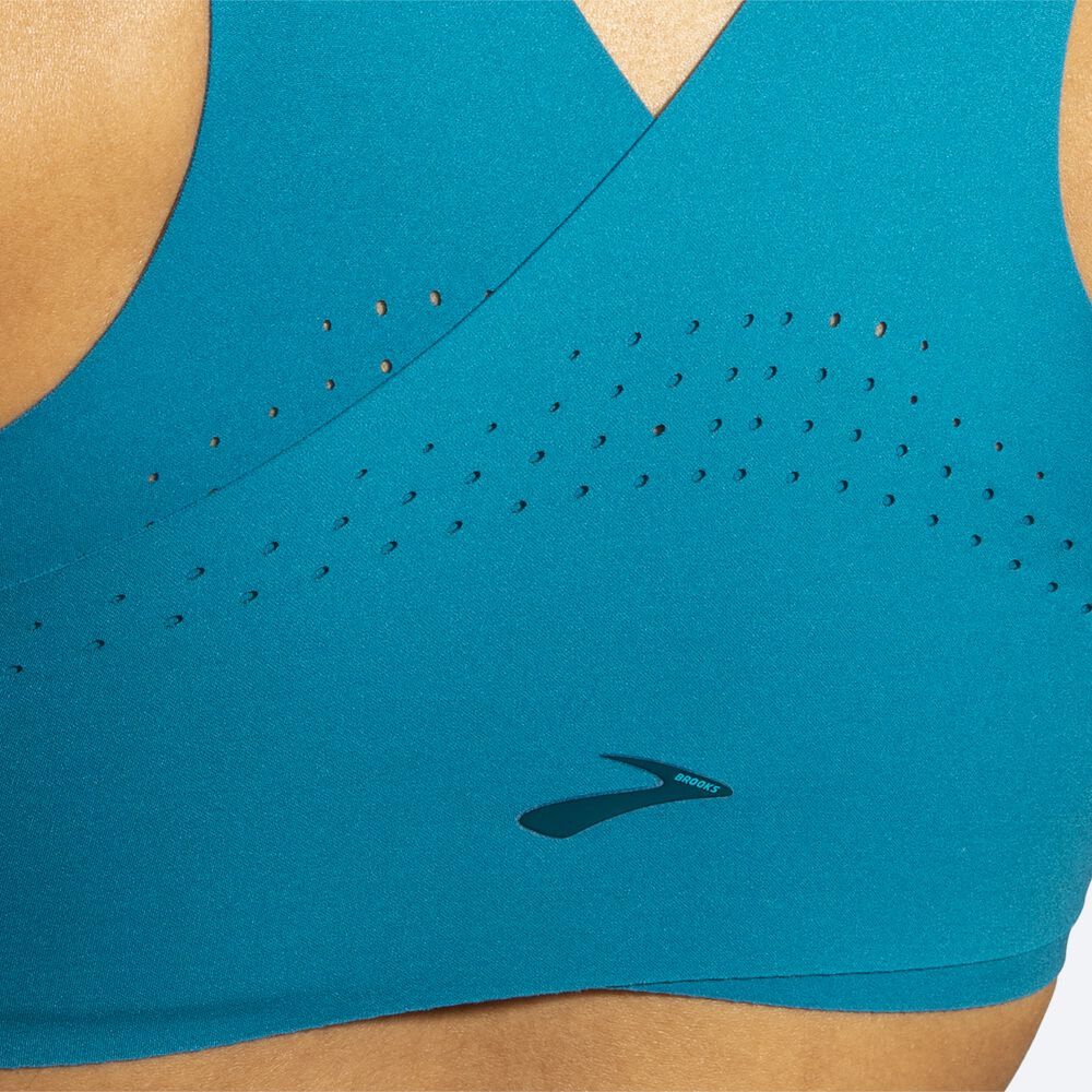 Brooks Dare Crossback Run Bra Női Sportmelltartó Kék | HU285964