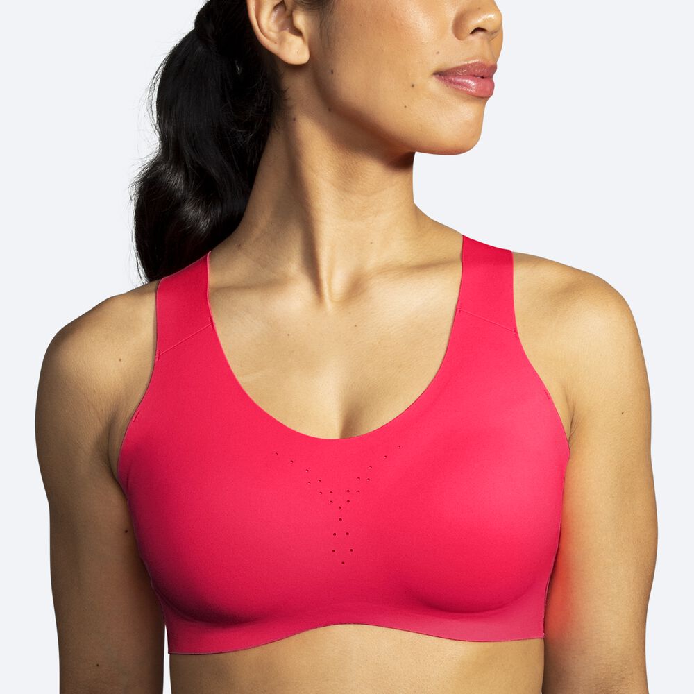 Brooks Dare Crossback Run Bra Női Sportmelltartó Rózsaszín | HU713096