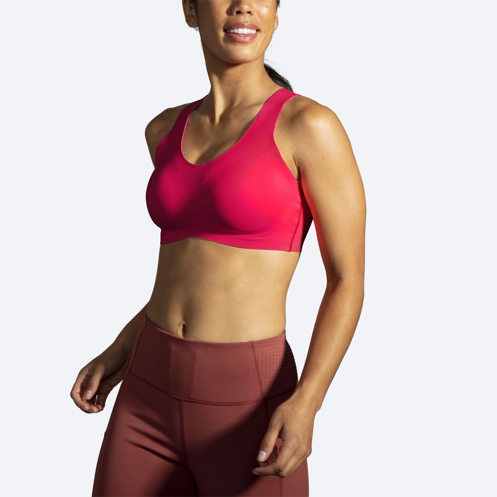 Brooks Dare Crossback Run Bra Női Sportmelltartó Rózsaszín | HU713096